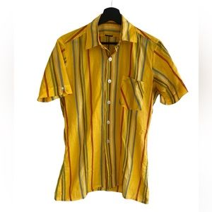 Vintage Striped Short Sleeve Shirt